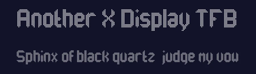 Another X Display TFB by zanatlija — Display Font — thumbnail 2