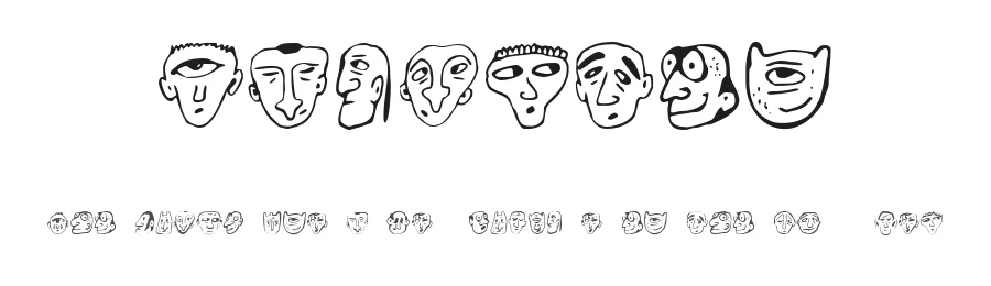 Ansigter by Vladimir Nikolic — Dingbats Font