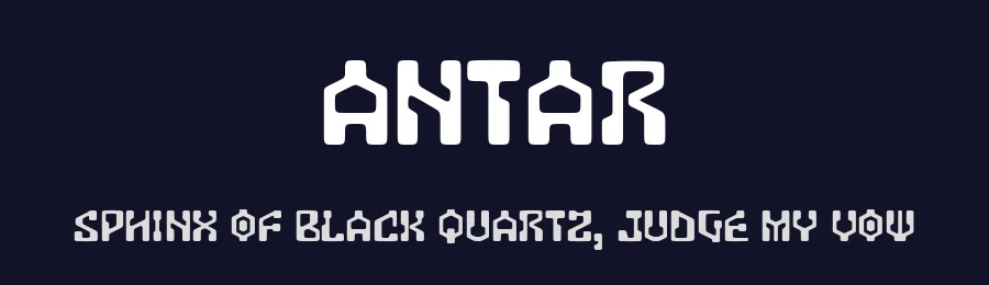 Antar by Disaster Fonts — Display Font — thumbnail 2