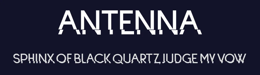Antenna by Vladimir Nikolic — Decorative Font — thumbnail 2