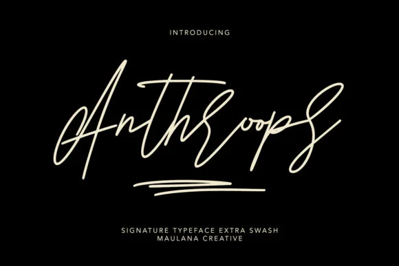 Anthroops Font by Maulana Creative — Script Handwritten Font