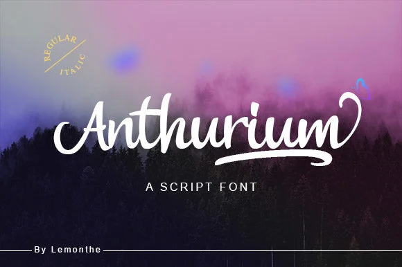 Anthurium Font by lemonthe — Script Handwritten Font