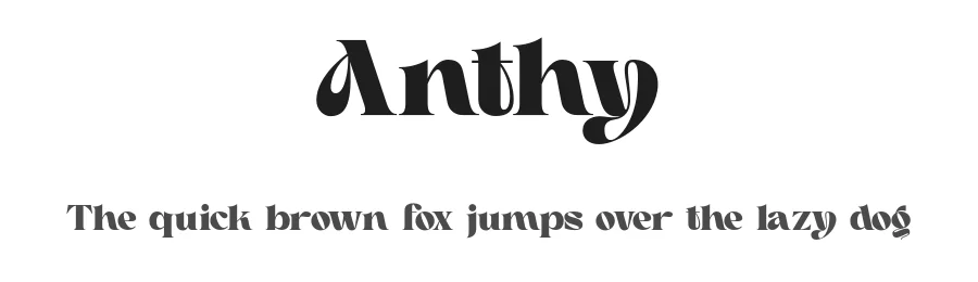 Anthy by Dharmas Foundry — Decorative Font