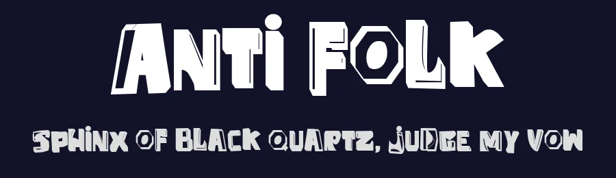 Anti Folk by paintblack — Decorative Font — thumbnail 2