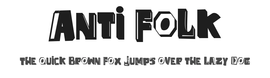 Anti Folk by paintblack — Decorative Font