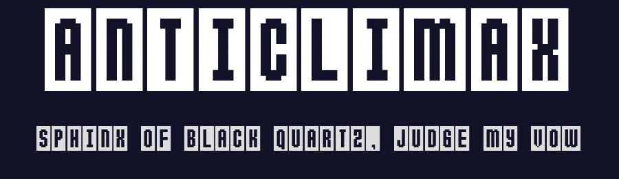 Anticlimax by Pizzadude — Display Font — thumbnail 2