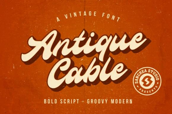 Antique Cable Font by sancreastd. — Script Handwritten Font