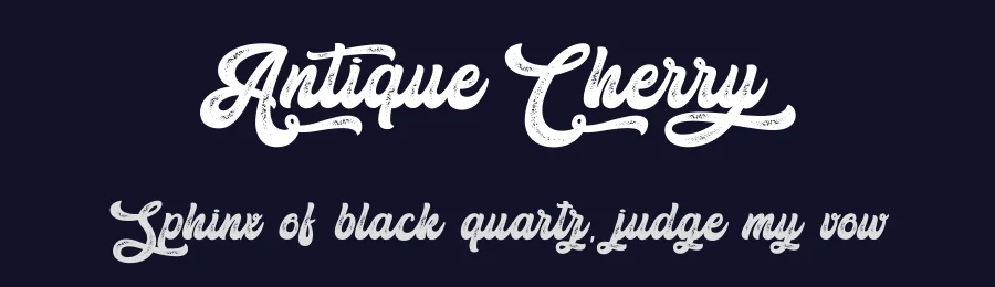 Antique Cherry by Typhoon Type - Suthi Srisopha — Script Handwritten Font — thumbnail 2