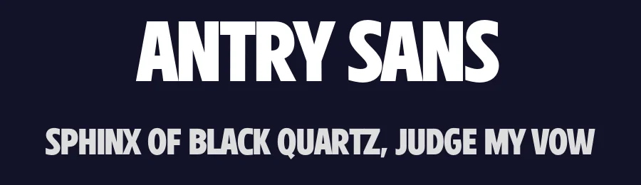 Antry Sans by Måns Grebäck — Sans Serif Font — thumbnail 2