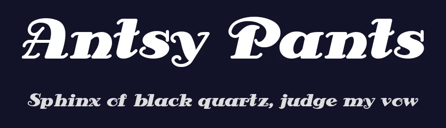 Antsy Pants by Nick's Fonts — Decorative Font — thumbnail 2