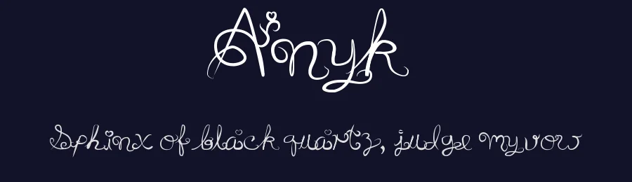 Anyk by Anyk Tejeda — Decorative Font — thumbnail 2