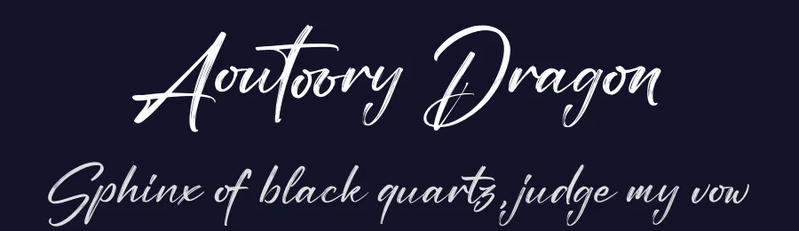 Aoutoory Dragon by Integritype Studio — Script Handwritten Font — thumbnail 2