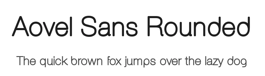 Aovel Sans Rounded