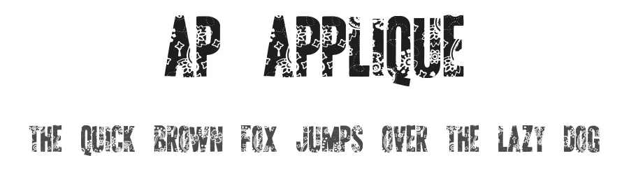 AP Applique by Arcane Palette Creative Design — Decorative Font