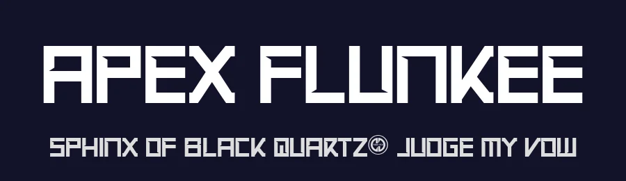 Apex Flunkee by Fontmonger — Display Font — thumbnail 2