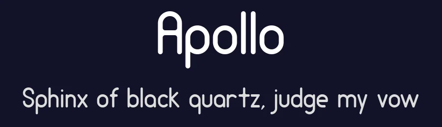Apollo by Kevin May — Sans Serif Font — thumbnail 2