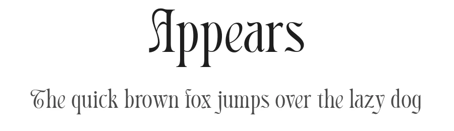 Appears by Letterhend Studio β Decorative Font