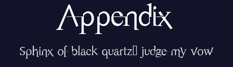 Appendix by Harry Oklebef — Decorative Font — thumbnail 2