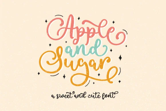 Apple and Sugar Font by etigletters — Script Handwritten Font