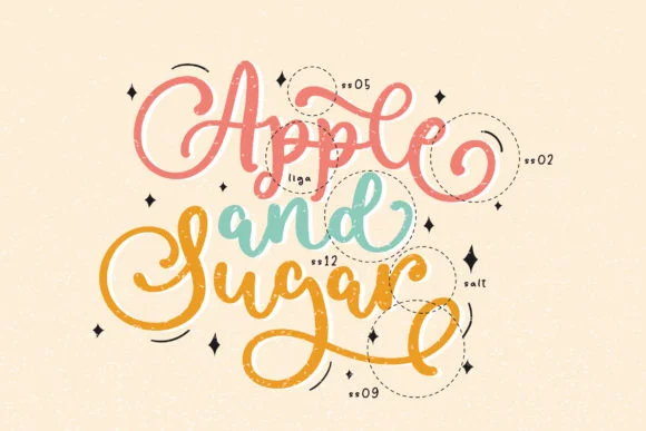 Apple and Sugar Font by etigletters — Script Handwritten Font — thumbnail 9