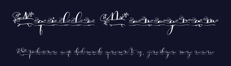 Aqille Monogram by Creaditive Design — Decorative Font — thumbnail 2