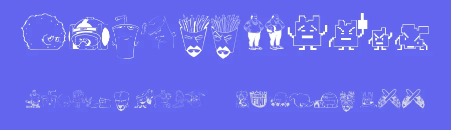 Aqua Teen Hunger by fontvir.us — Dingbats Font — thumbnail 3
