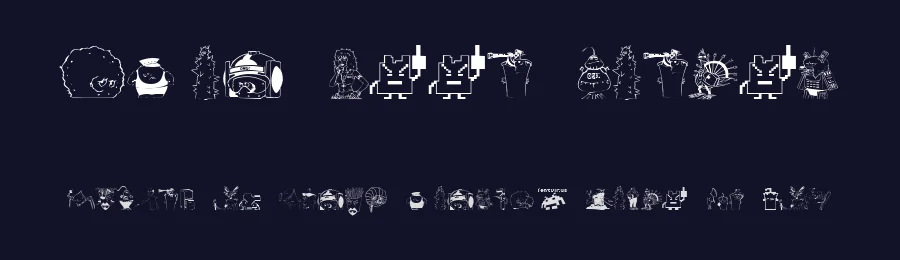 Aqua Teen Hunger by fontvir.us — Dingbats Font — thumbnail 2