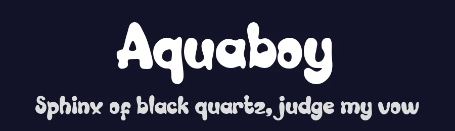 Aquaboy by Ahmad Zulfikar Ali — Decorative Font — thumbnail 2