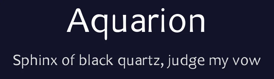 Aquarion by Jean Catalano — Sans Serif Font — thumbnail 2