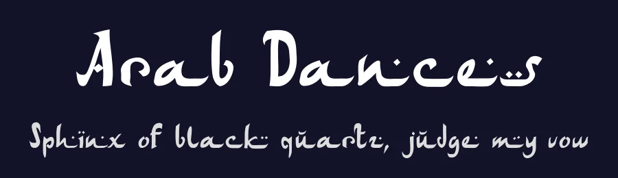 Arab Dances by Manfred Klein — Decorative Font — thumbnail 2