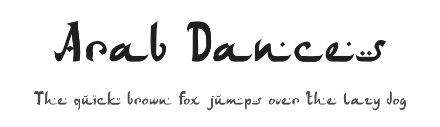 Arab Dances by Manfred Klein — Decorative Font