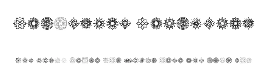 Arabesque Ornaments by Woodcutter — Dingbats Font