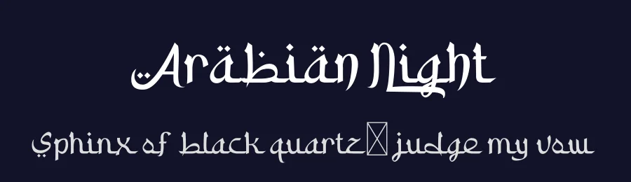 Arabian Night by Mocha Frappuccino — Decorative Font — thumbnail 2