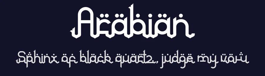 Arabian by Mabhal Studio — Decorative Font — thumbnail 2
