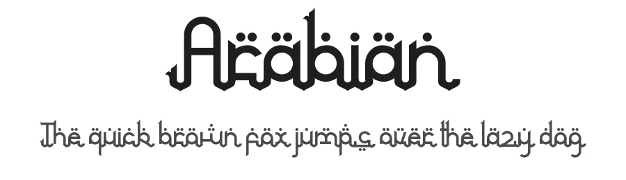 Arabian by Mabhal Studio — Decorative Font