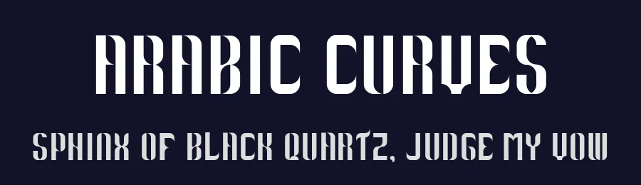 Arabic curves by KH Kim — Decorative Font — thumbnail 2
