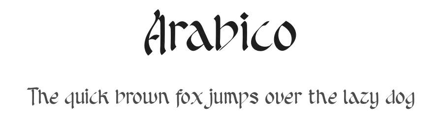 Arabico by Nathatype — Decorative Font