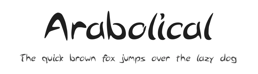 Arabolical by Geoffrey Johnston — Decorative Font