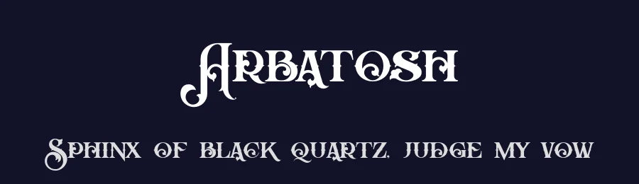 Arbatosh by Peter Olexa — Decorative Font — thumbnail 2