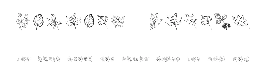 Arboris Folium by Andrew D. Taylor — Dingbats Font