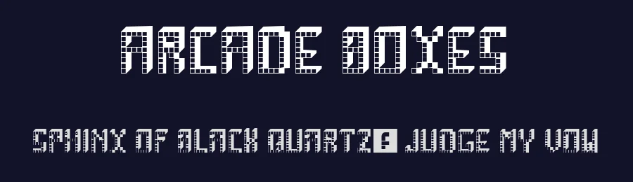 Arcade Boxes by Nicole Bachman — Display Font — thumbnail 2