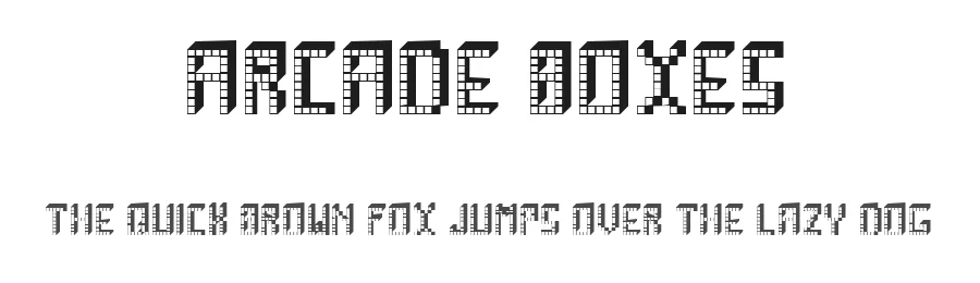 Arcade Boxes by Nicole Bachman — Display Font