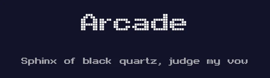 Arcade by Pizzadude — Display Font — thumbnail 2