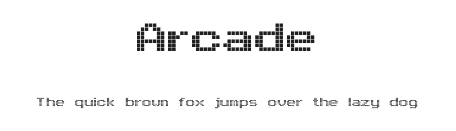 Arcade by Pizzadude — Display Font