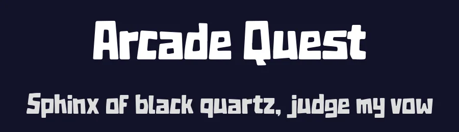 Arcade Quest by Cat.B — Decorative Font — thumbnail 2