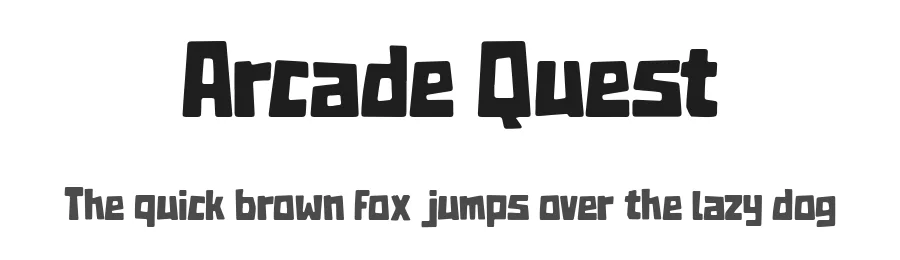 Arcade Quest by Cat.B — Decorative Font