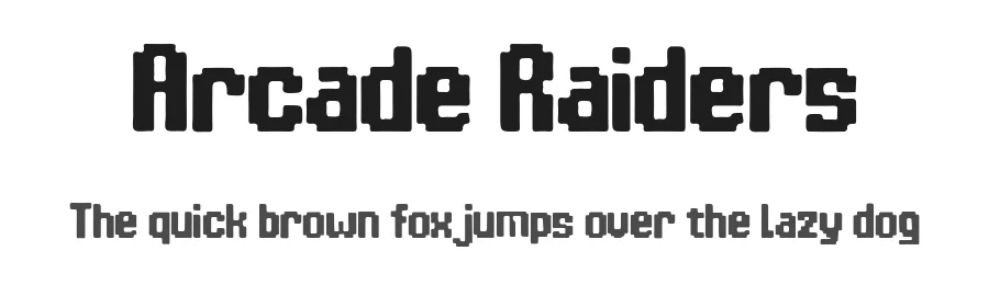 Arcade Raiders by BlackFridayFont FMF — Display Font