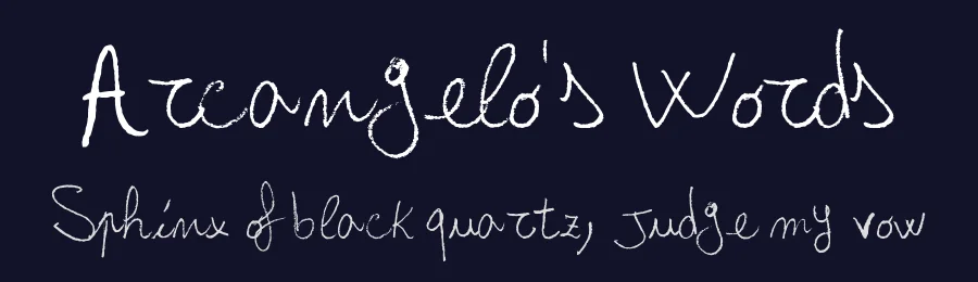 Arcangelo's Words by Arcangelo V. — Script Handwritten Font — thumbnail 2