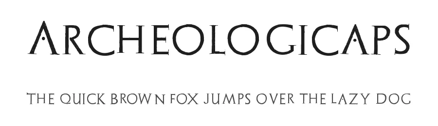Archeologicaps by Manfred Klein β Decorative Font