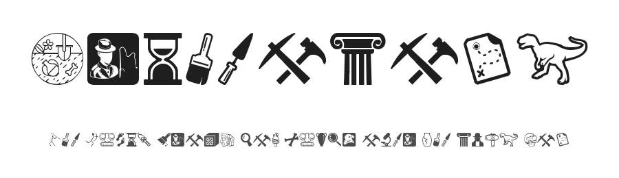 Archeology by Woodcutter — Dingbats Font